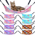 JolliLudo 8 Pcs Cat Hammock for Cage, Pet Hammock Bed, Reversible Hanging Cat Hammocks Soft Bed, with Straps and Metal Hooks for Kitten Indoor Puppy Rabbits Feral Animals Shelters(Starfish Style)