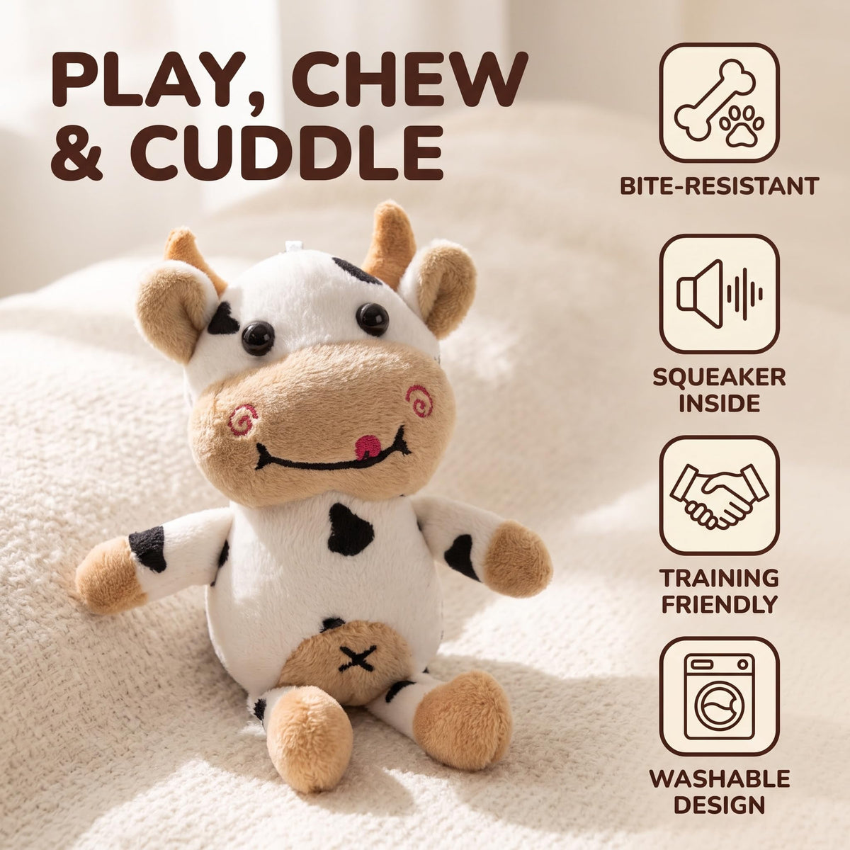 Calsgkspray Pet Chew Toy Puppy Molar Animal Shape Bite Resistant Toy Dog Training Plush Toy, Supplies Chew Toys for Small Medium Large Dog Easy to Use, Pet Supplies