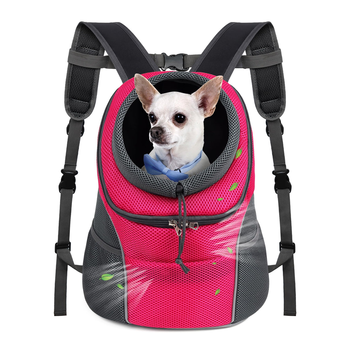 WOYYHO Pet Dog Carrier Backpack, Ventilated Small Dog Front Backpack