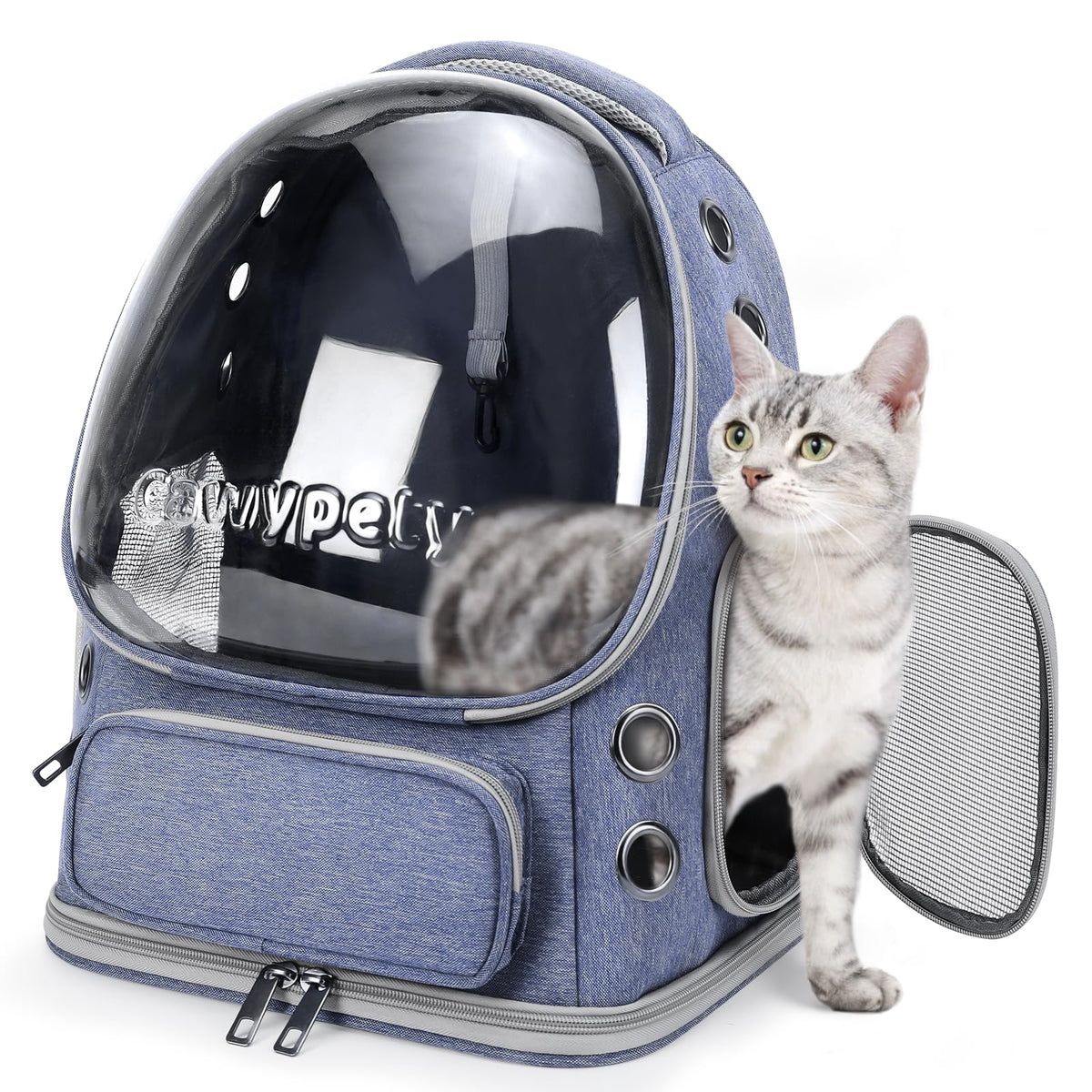 Cawypety Cat Carrier Backpack Bubble Pet Carrier for Cats and Small Dogs