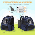 Bubble Cat Backpack Carrier, Expandable Cat Carrier Backpack,Breathable Pet Backpack for Medium Cat,Kitten and Small Puppy, Large Space,Portable Bags Foldable Dog Backpack for Traveling,Hiking(Grey)