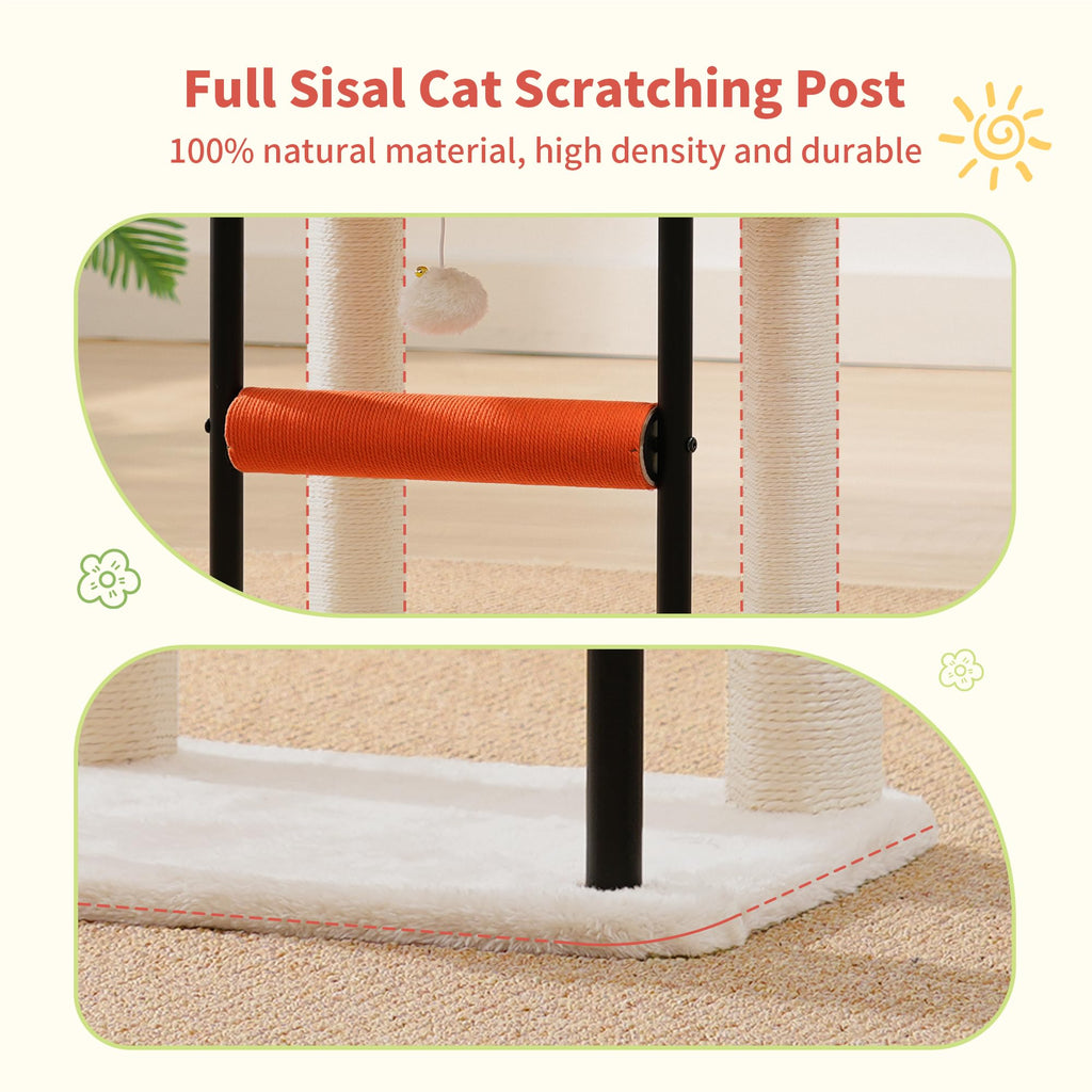 Hey-brother Cat Tree, Sturdy Tower with Sisal-Wrapped Columns, MPJ010SM