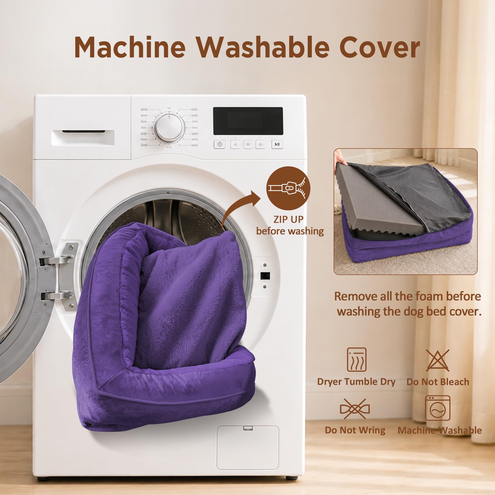 Comfort Expression Waterproof Orthopedic Dog Beds for Extra Large Dog