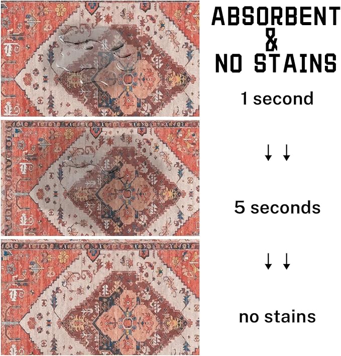 Absorbent Pet Dog Bowl Mat for Food and Water, Pet Cat Food Feeding Mat with Non Slip Rubber Backing, Dog Food Mats for Floors Waterproof, 24"x32"