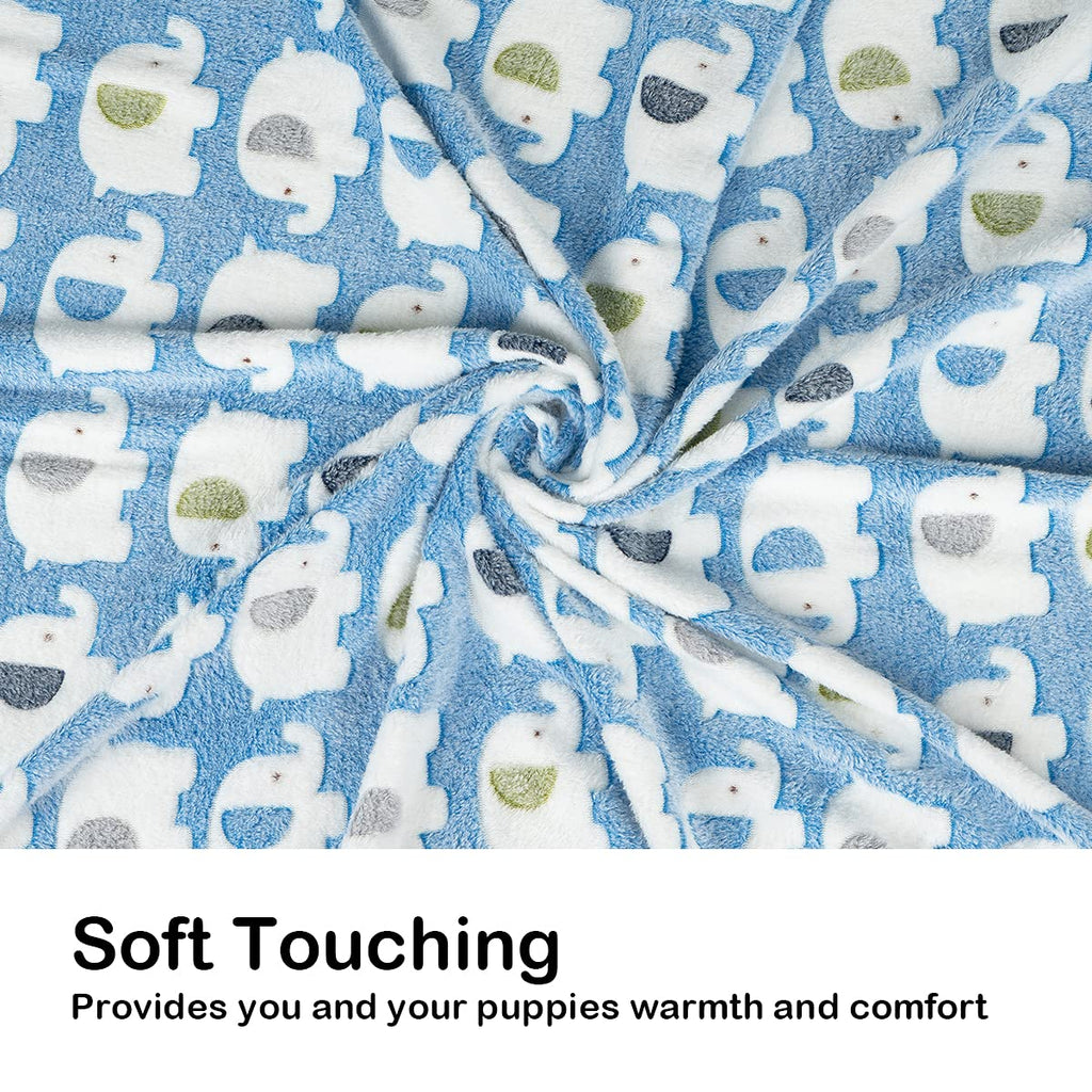 Dono 1 Pack 3 Dog Blankets, Soft Fluffy Fleece Pet Blanket Warm Sleep Mat Paw Print Design Puppy Kitten Throw Blankets Doggy Blanket for Dogs