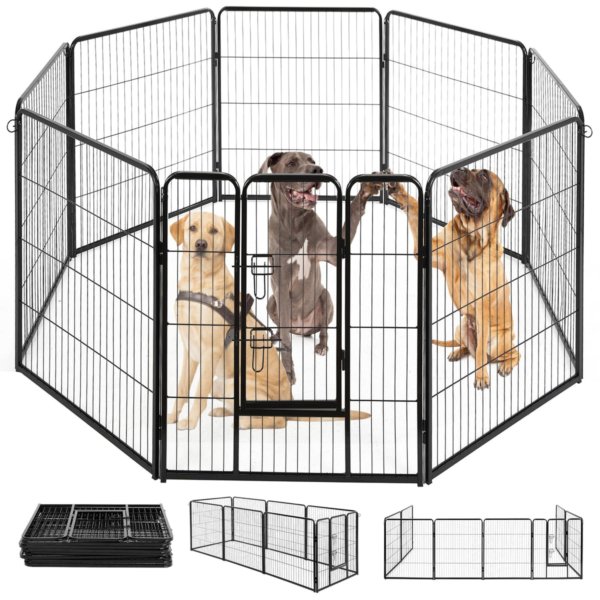 BestPet | Dog Playpen | 40", 12 Panels | Heavy Duty Metal Pet Exercise Pen
