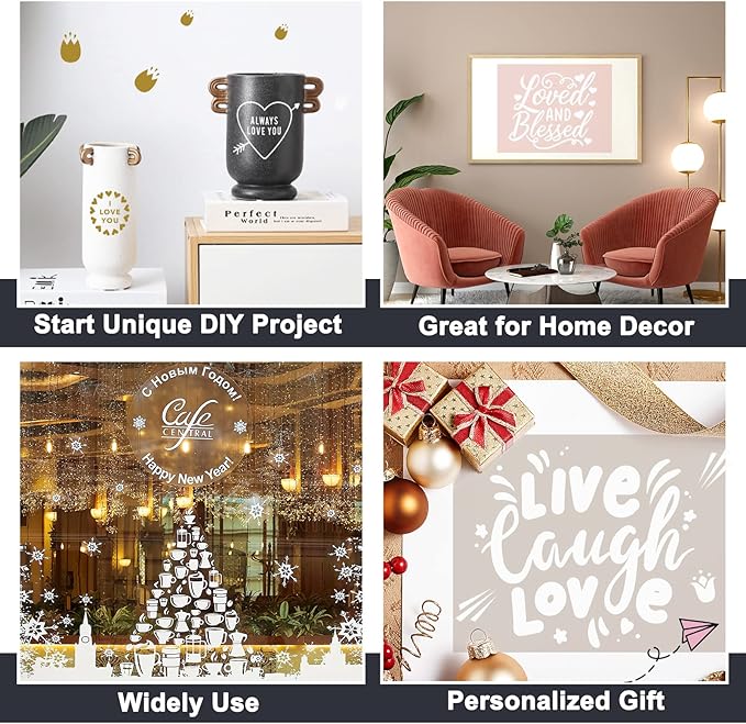 White Permanent Vinyl - Matte White Adhesive Vinyl Roll for All Cutting Machine, Permanent Outdoor 12" x11FT for Decor Sticker, Car Decal, Scrapbooking, Signs, Matte & Waterproof