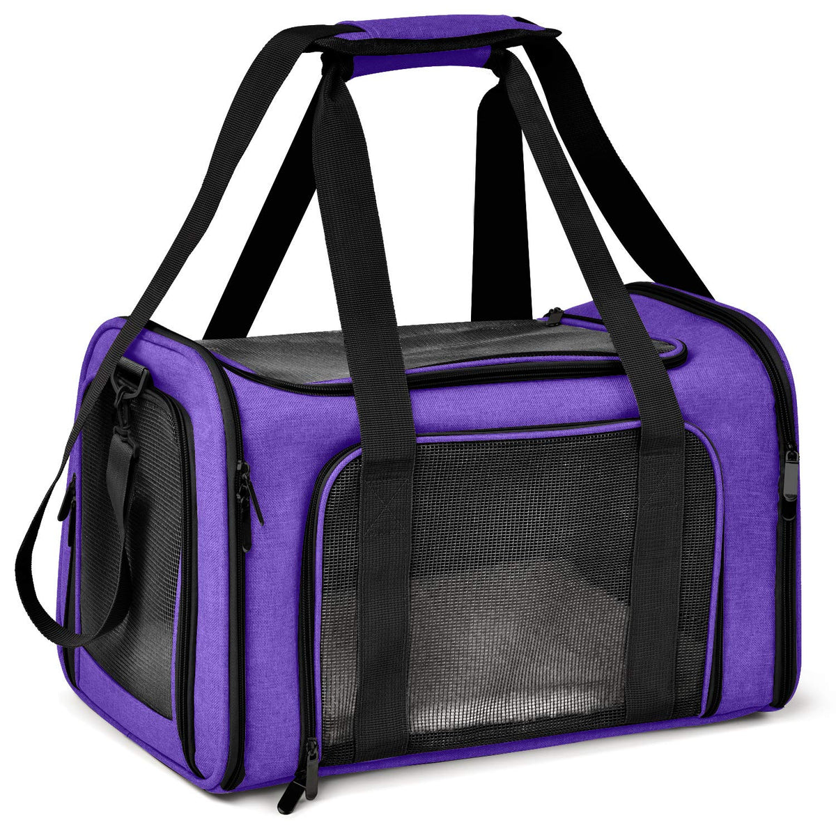 Henkelion Pet Carrier for Small Medium Cats Dogs Puppies up to 15 Lbs, TSA Airline Approved, Soft Sided, Collapsible Travel - Pink