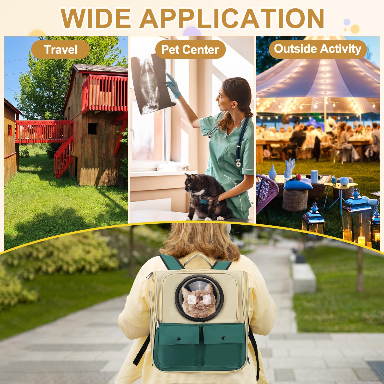 PETAXCELL Pet Backpack Carrier, Portable and Ventilated, Oxford Cloth, Dogs Cats and Small Animals Travel Bag 12.99", (Blue, 1 Pcs), Intended for Hiking/Camping/Traveling