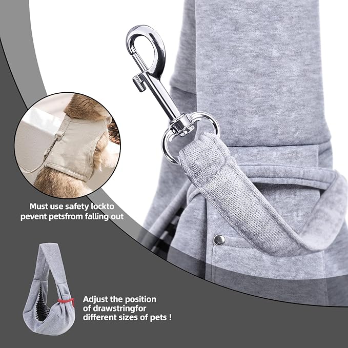 Dog and Cats Carrier Sling, Puppy Small Pet Carrier with Storage Pocket