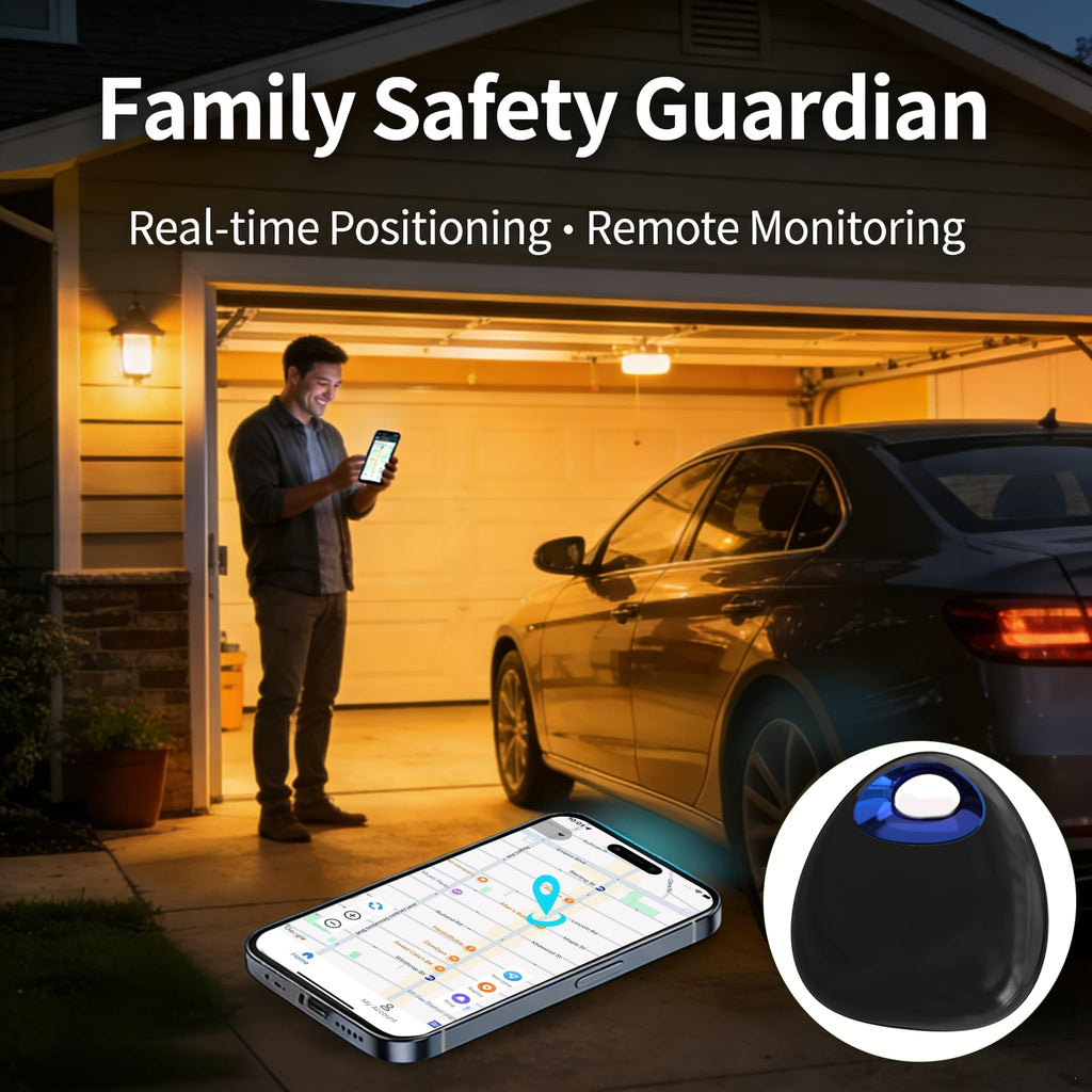 LFNOONE GPS Pet Tracker with Apple Find My Network, Android Compatibility, Real-Time Location Tracking, Water-Resistant (DINGWEIQI04)