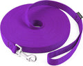 AMAGOOD Dog/Puppy Obedience Recall Training Agility Lead-15 ft 20 ft 30 ft 50 ft Long Leash-for Dog Training,Tie Out,Play,Safety,Camping (30Feet x 1Inch, Purple)