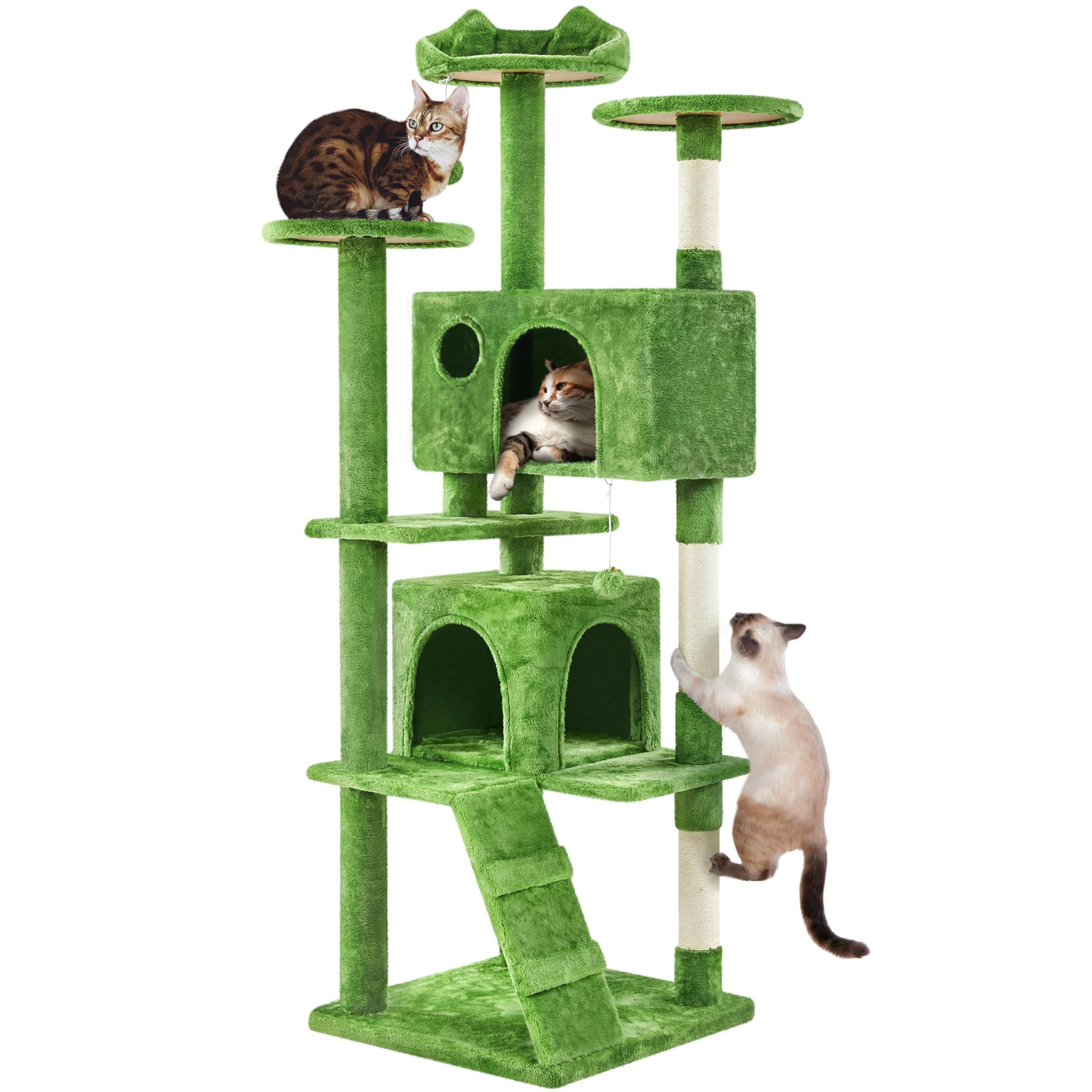 Yaheetech 70in Multi-Level Sturdy Cat Tree, Condo, Sisal Scratching Posts