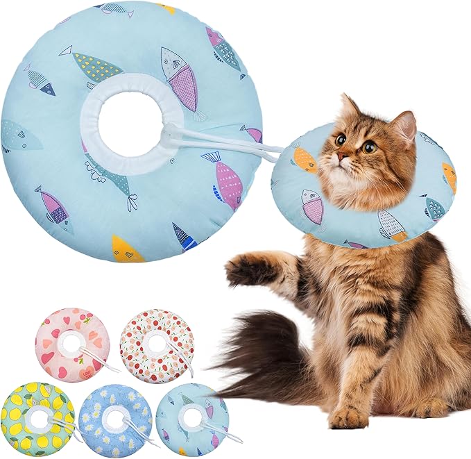 Seyezo Cat Cone Collar Soft, Adjustable Cat Recovery Cone