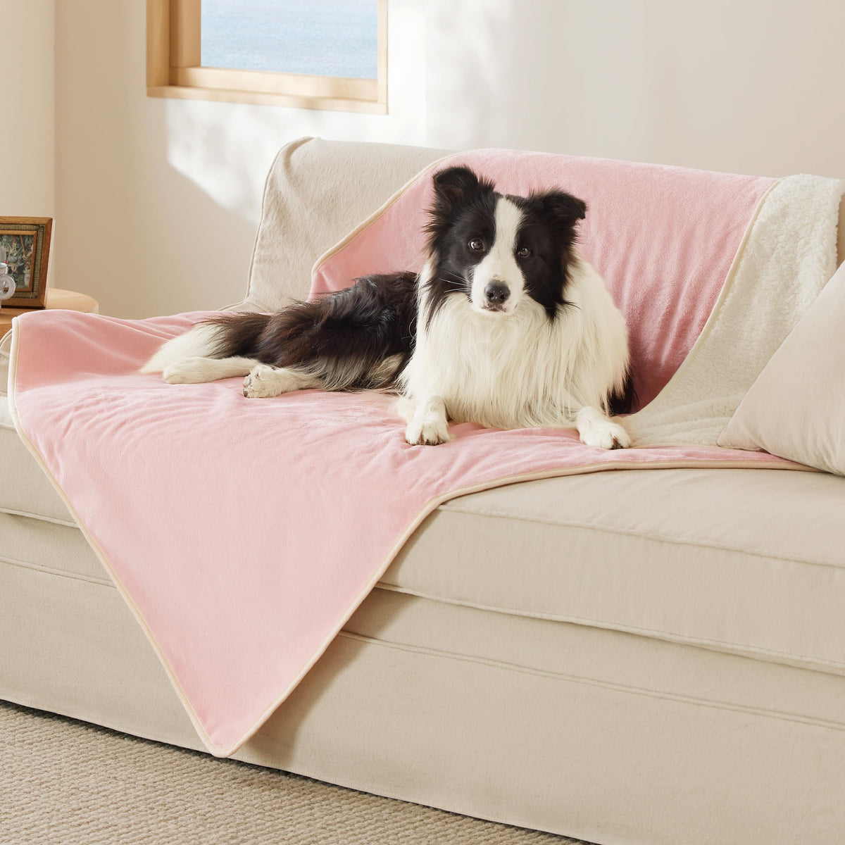Bedsure Waterproof Blanket for Bed Soft Sherpa Fleece Throw,King 108"x86"
