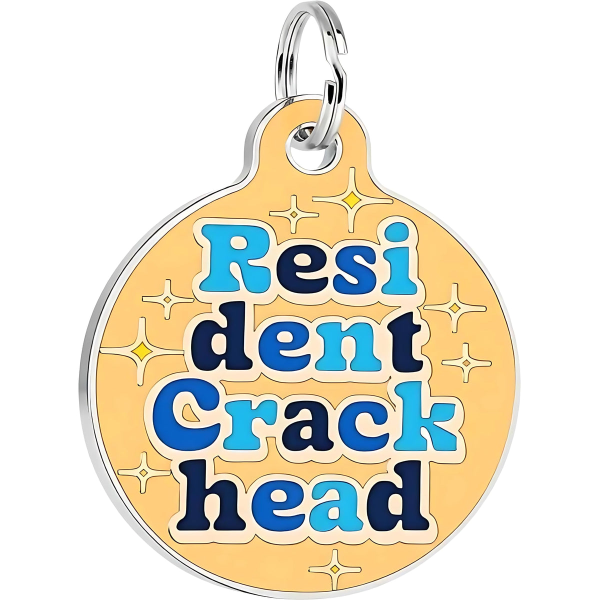 Bad Tags Personalized Dog and Cat ID Tags in 25+ Designs and 2 Sizes - 5 Lines of Custom Engraved Text - Funny Cute Personalized Pet Tags (Land Shark, Large (1.25 inch))