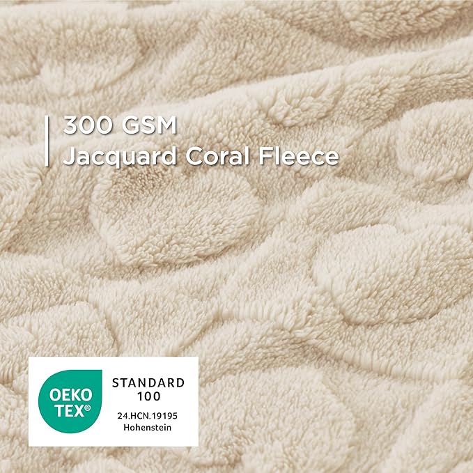 Bedsure Dog Blankets for Large Dogs Washable - Fluffy Fuzzy Cat Puppy Blanket with Premium 300GSM Coral Fleece Soft for Pet Kitten Doggy, White, 40x50IN