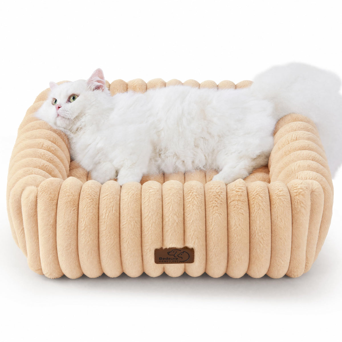 Bedsure ComfyFleece® Cute Dog Beds Large Sized Dog Washable，36in Cream