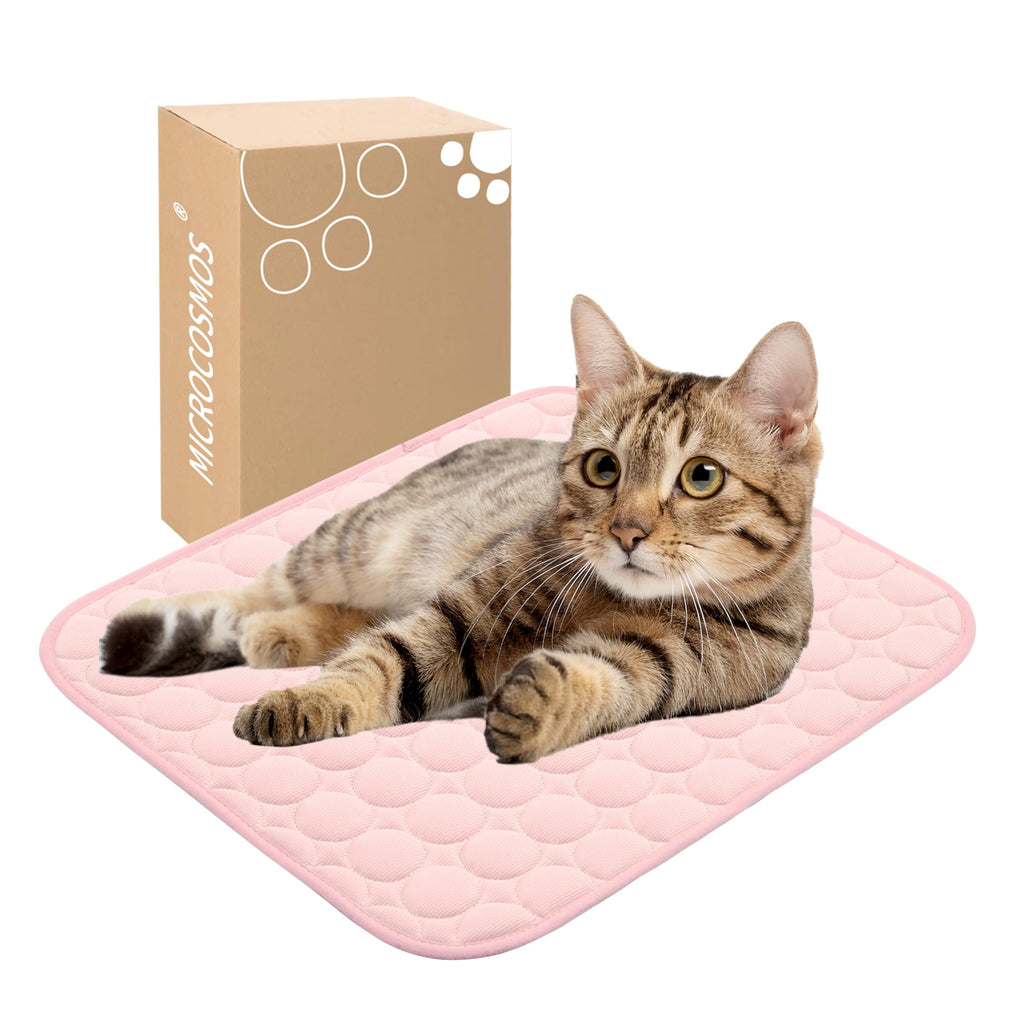 MICROCOSMOS Summer Cooling Mat & Sleeping Pad- Water Absorption Top, Easy Carry, EZ Clean, Materials Safe. Keep Cooling for Pets, Kids and Adults.(Navy Blue, 40" x 28")