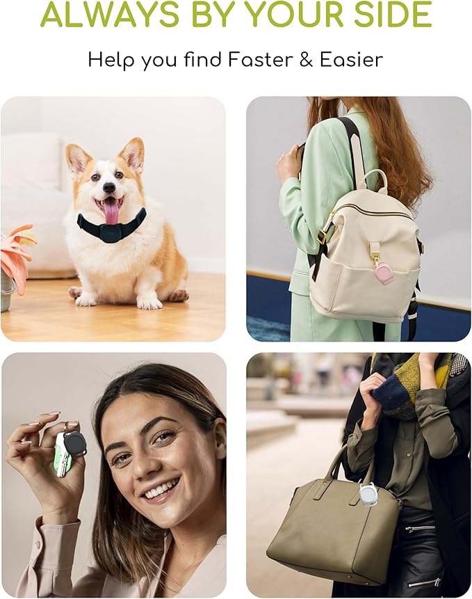 Dog Tracker, Smart Dog Collar with Real-time Pet Location, Cat Tracker Collar (iOS Only), No Monthly Fee & Long Battery Life, Works with Find My, Ideal for Dog/Cat