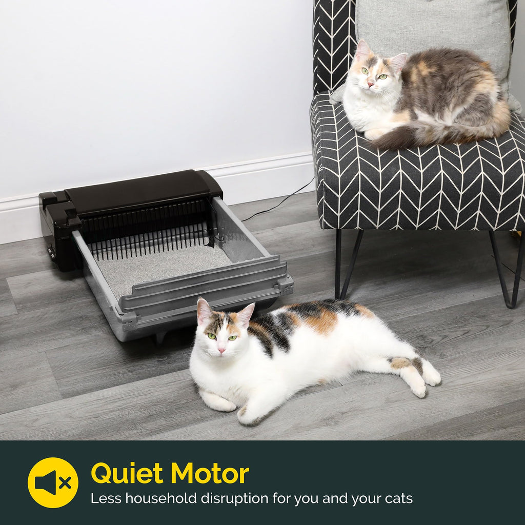 Pet Zone Smart Scoop Semi Automatic Self Cleaning Cat Litter Box, 6 Bags