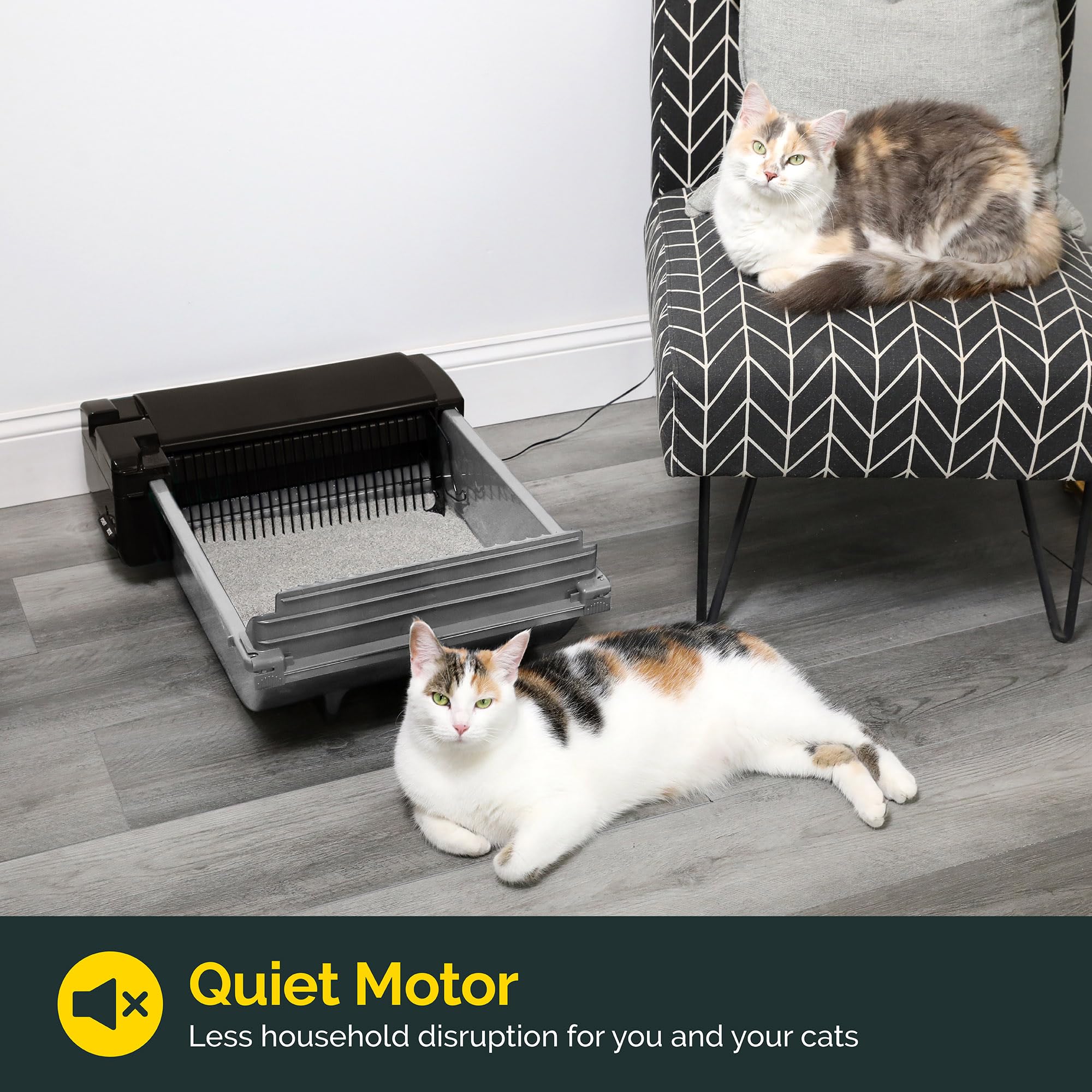 Pet Zone Smart Scoop Semi Automatic Self Cleaning Cat Litter Box, 6 Bags