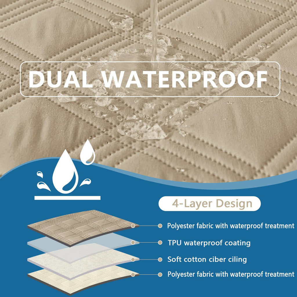 hyha Waterproof Reversible Dog Blanket, Soft Couch Cover for Dogs Washable