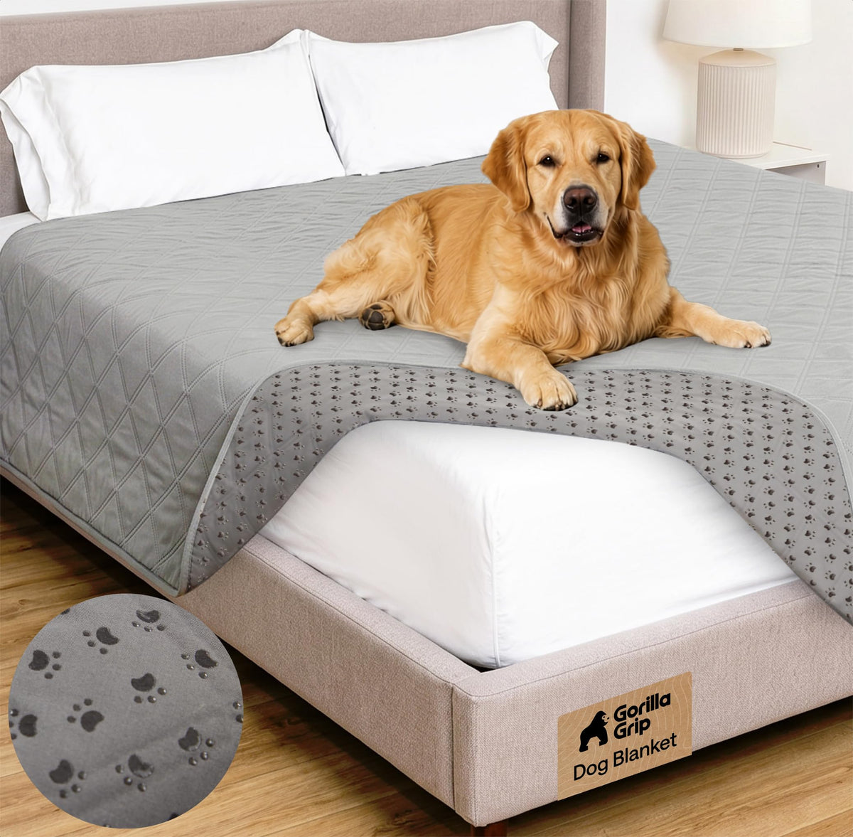 GORILLA GRIP® Waterproof Dog Blanket, Couch Cover for Dogs 82x102 Chocolate
