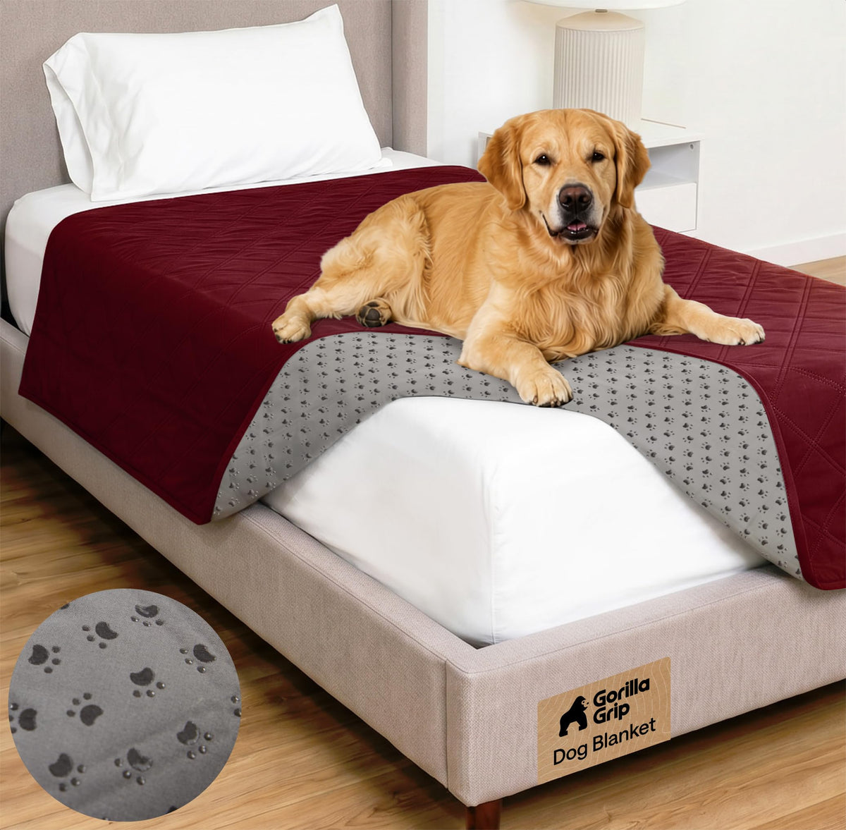 GORILLA GRIP® Waterproof Dog Blanket, Couch Cover for Dogs 82x102 Chocolate