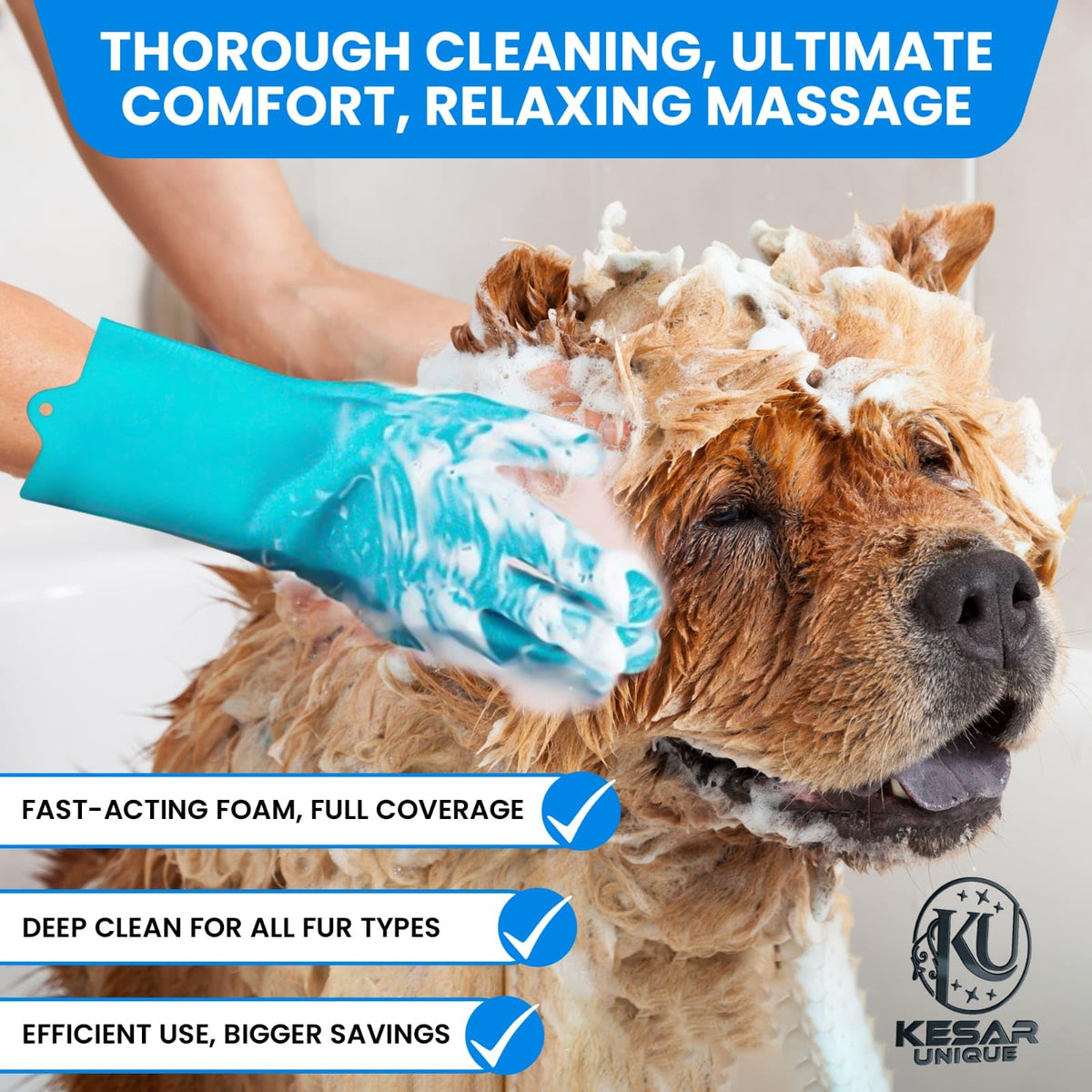 9PCS Pet Grooming & Bathing Kit with Storage Bag for Dogs & Cats