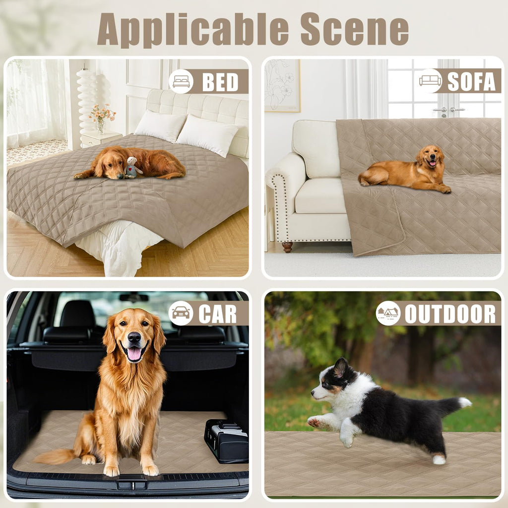 Smiry Waterproof Dog Bed Cover, Reversible Pet Blanket for Sofa Couch