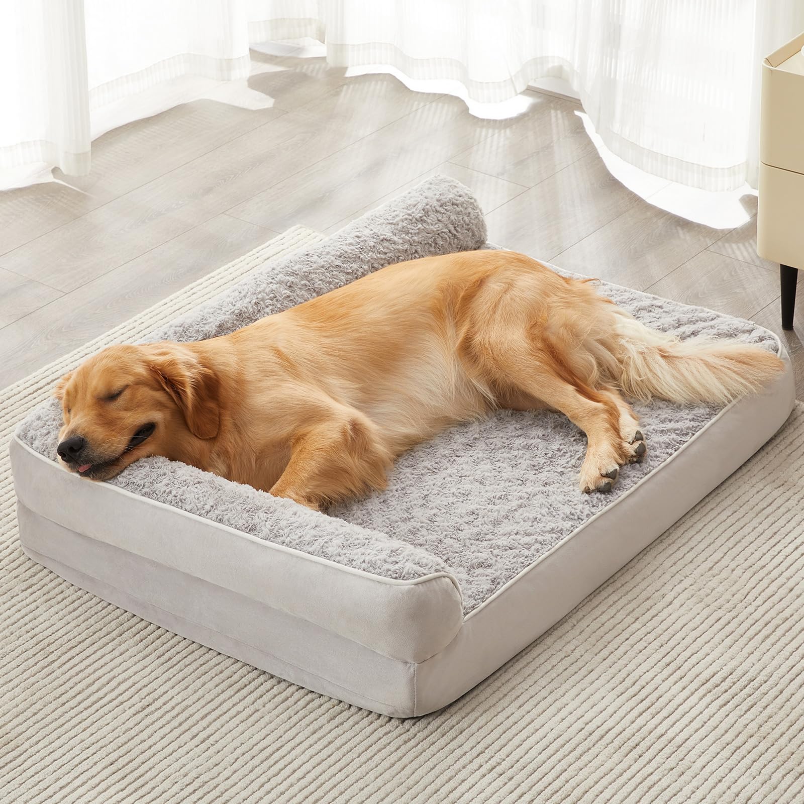 BFPETHOME Orthopedic Washable Dog Bed, Sleeping Couch for Large Senior Dogs