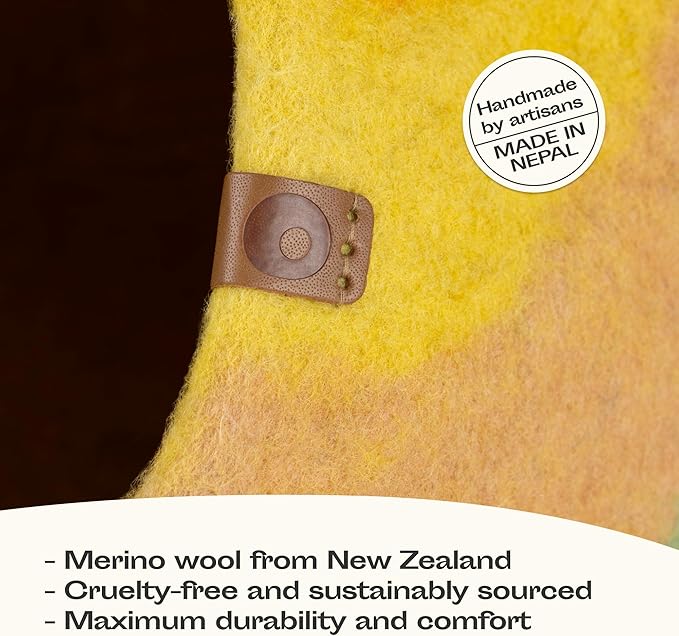 MEOWFIA Cat Cave - Merino Wool Bed for Indoor Cats (Tucson Sunset, Large)