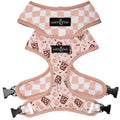 Lucy & Co. Reversible Dog Harness - Water-Repellent Neoprene, Dual-Print Design, Easy Swap Style, Adjustable Comfort Fit - Iced Coffee SZN Reversible Harness - Small