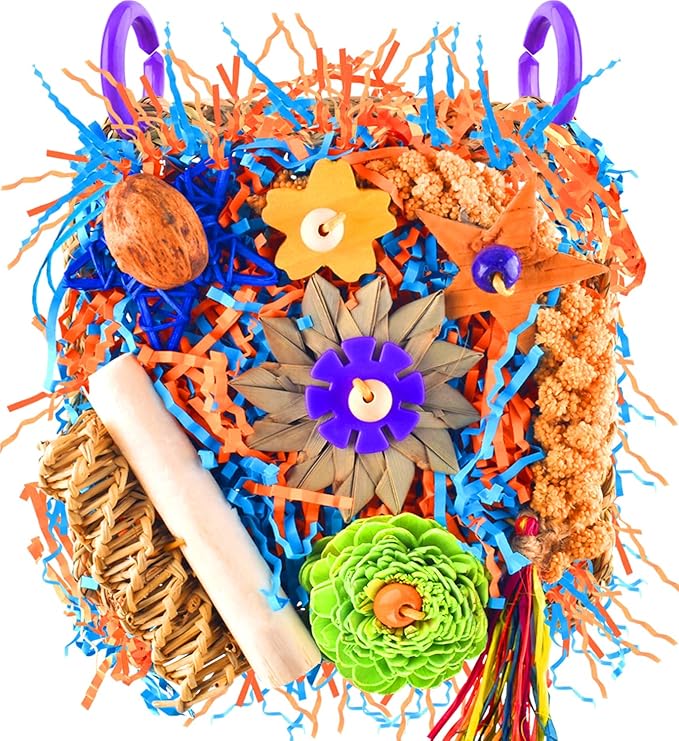 Bird Toys, Bird Foraging Hanging Climbing Toys for Small-Medium Parrot