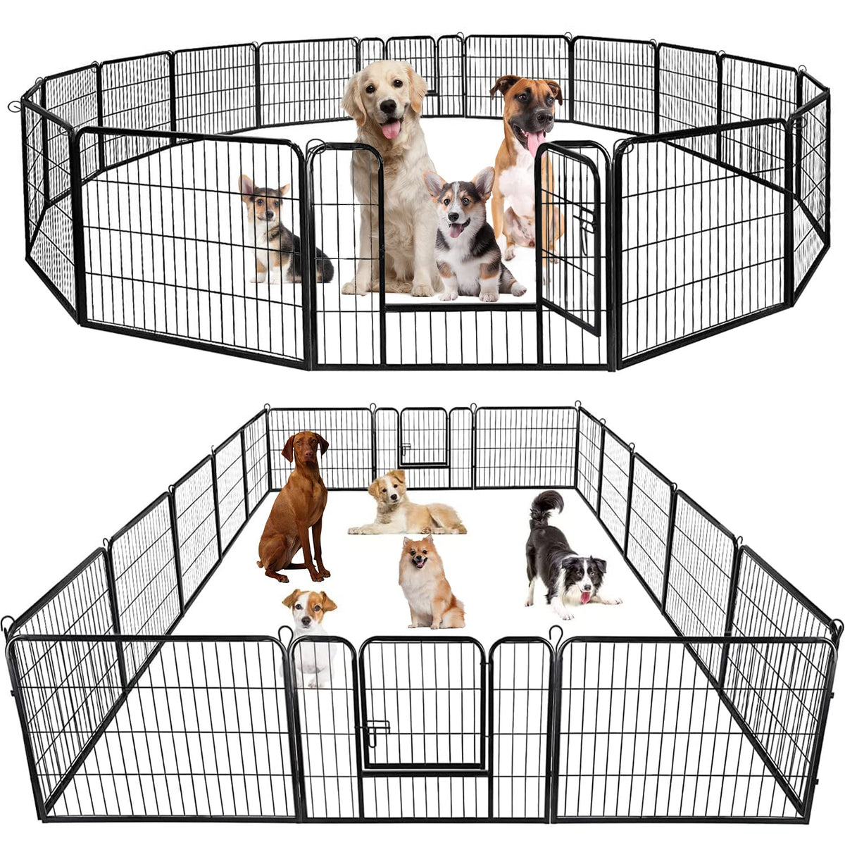 BestPet | Dog Playpen | 40", 12 Panels | Heavy Duty Metal Pet Exercise Pen