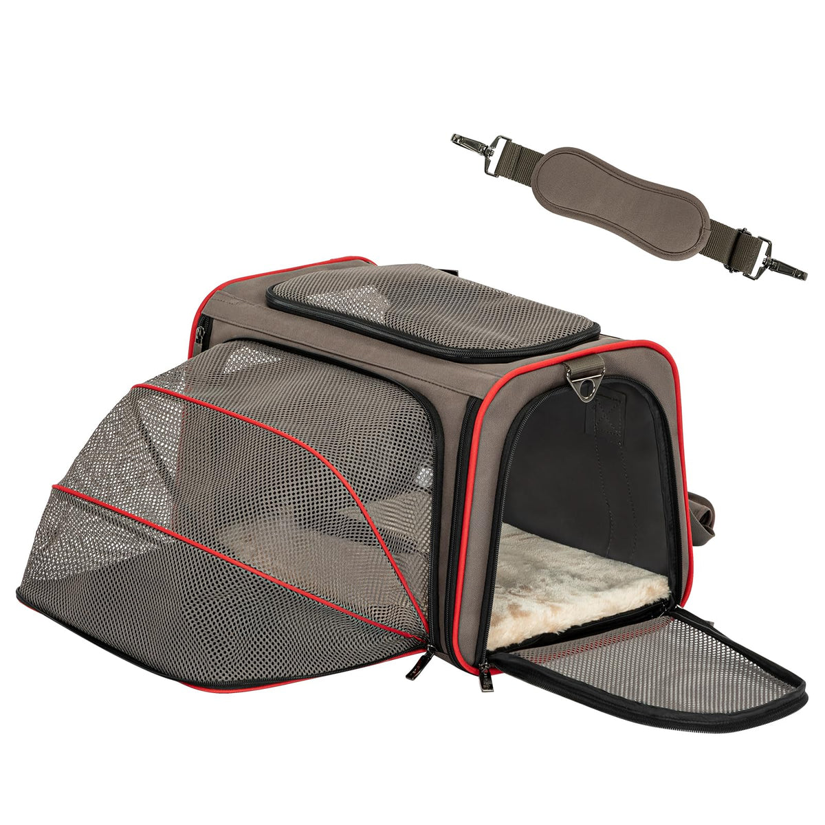 Petsfit Small Expandable Cat Carrier for Air Travel, Up to 9 lb