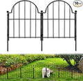 Garden Fence, 22 in(H) x 10.83 ft(L) Arched Rustproof Metal No Dig Fence Garden Fence Border, Ground Stake Animal Barrier Fence for Rabbit Dog, Outdoor Decor for Yard & Patio