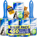 PetLovers 6.3" Large Lint Roller for Pet Hair Extra Sticky 270 Sheets, Ideal for Pet Hair Removal from Furniture & Clothes, Dog and Cat Lint Remover 3 Pack