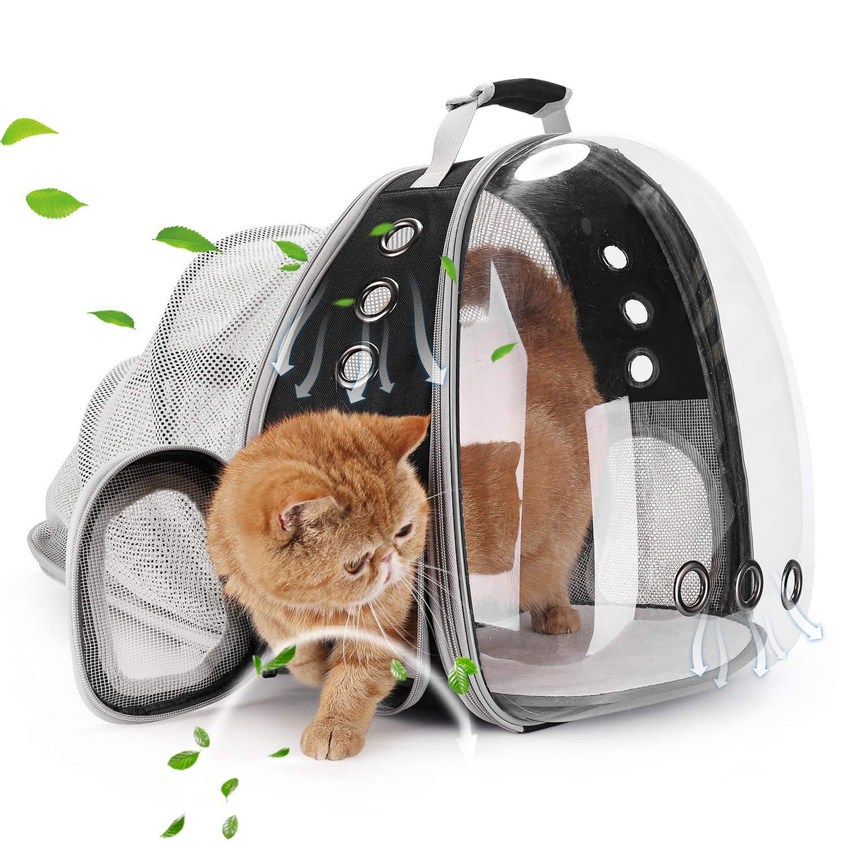 Lollimeow Expandable Bubble Cat Carrier Backpack, Supports up to 16 lbs