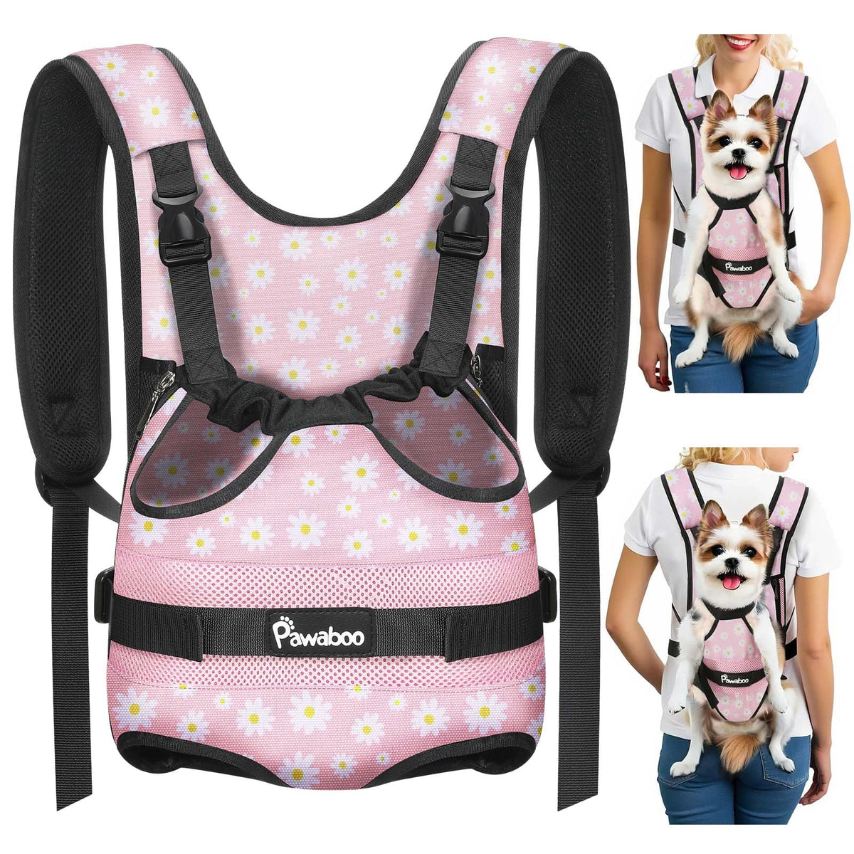Pawaboo Pet Front Carrier Backpack for Small Medium Dogs