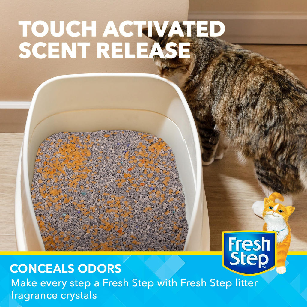 Fresh Step Cat Litter Crystals Deodorizer, Summer Breeze Scent, 30 Oz