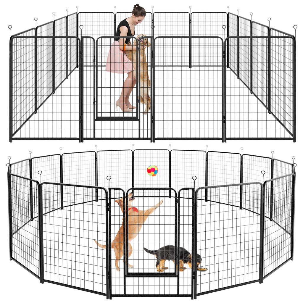 Kfvigoho Dog Playpen Outdoor Extra Wide 16 Panels Heavy Duty Dog Fence 50"