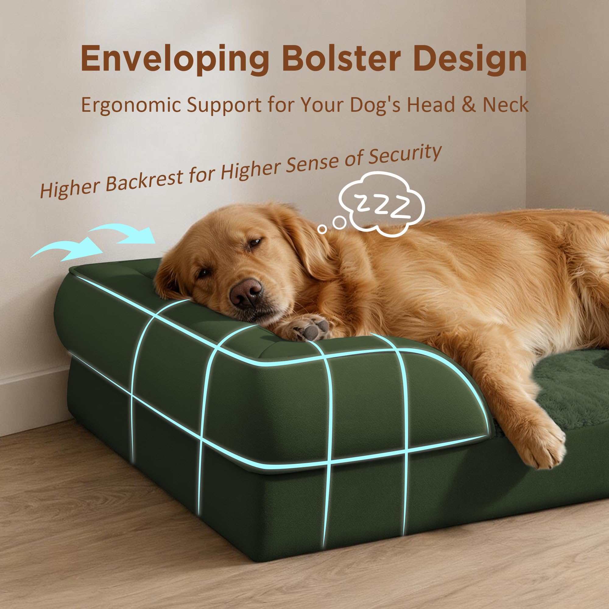Comfort Expression Waterproof Orthopedic Dog Beds for Extra Large Dog