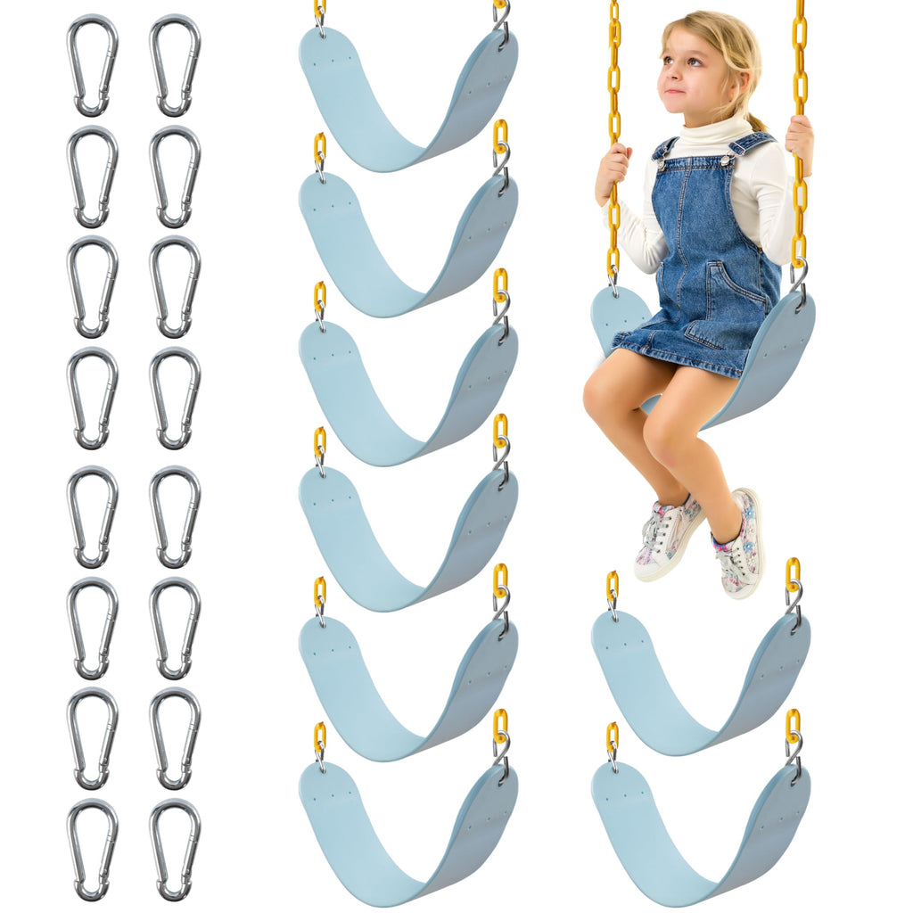 Sunnyglade 8PCS Swings Seats Heavy Duty 66" Chain Support 250lb Pastel Blue