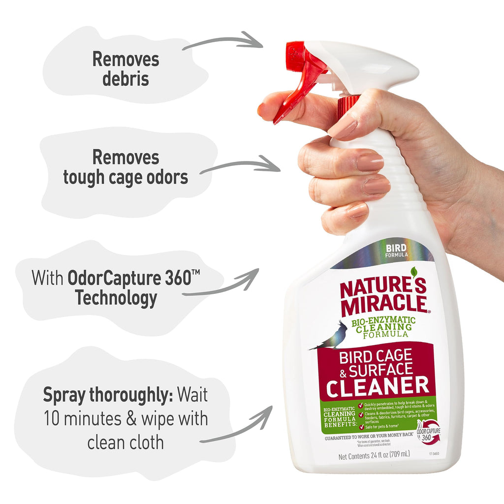 Nature's Miracle Bird Cage & Surface Cleaner, 24 oz