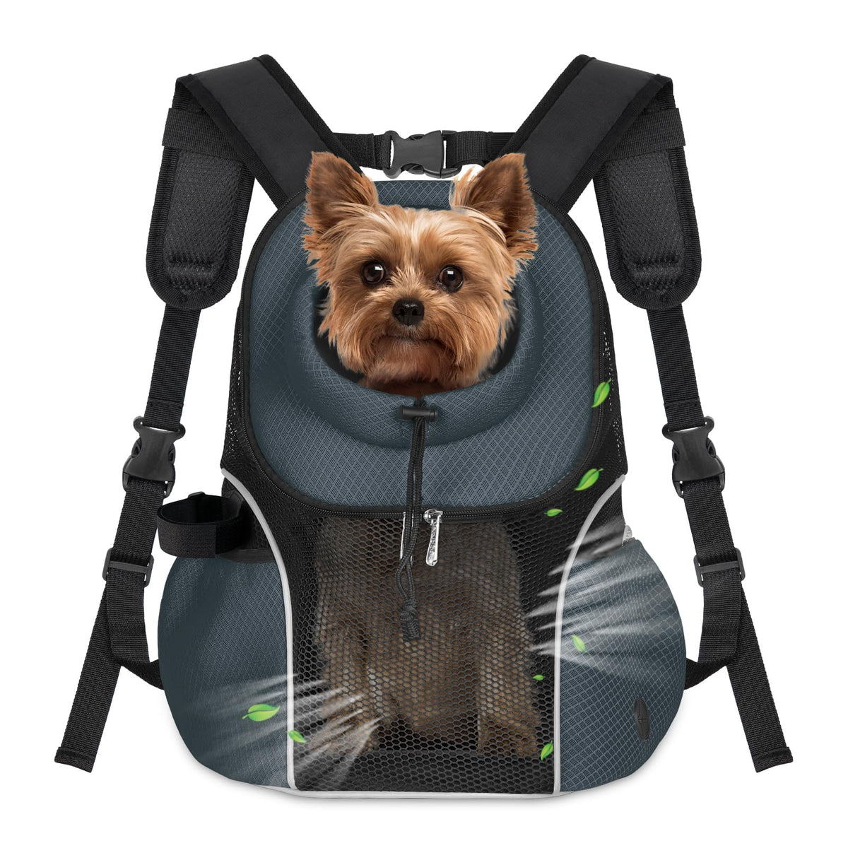 WOYYHO Pet Dog Carrier Backpack, Ventilated Mesh Small Dog Front Backpack