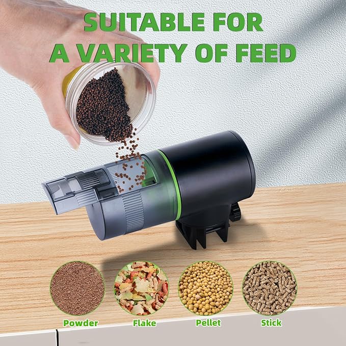 FREESEA Automatic Fish Feeder for Aquarium: 200ml Vacation Dispenser