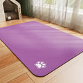 HotLive Dog Food Mat - Absorbent Cat Mat for Food and Water, No Stains Pet Feeding Bowl Mat, Easy to Clean Pet Placemats, Quick Dry Dog Water Dispenser Mat for Messy Drinkers | Paw Purple 12"x 19"