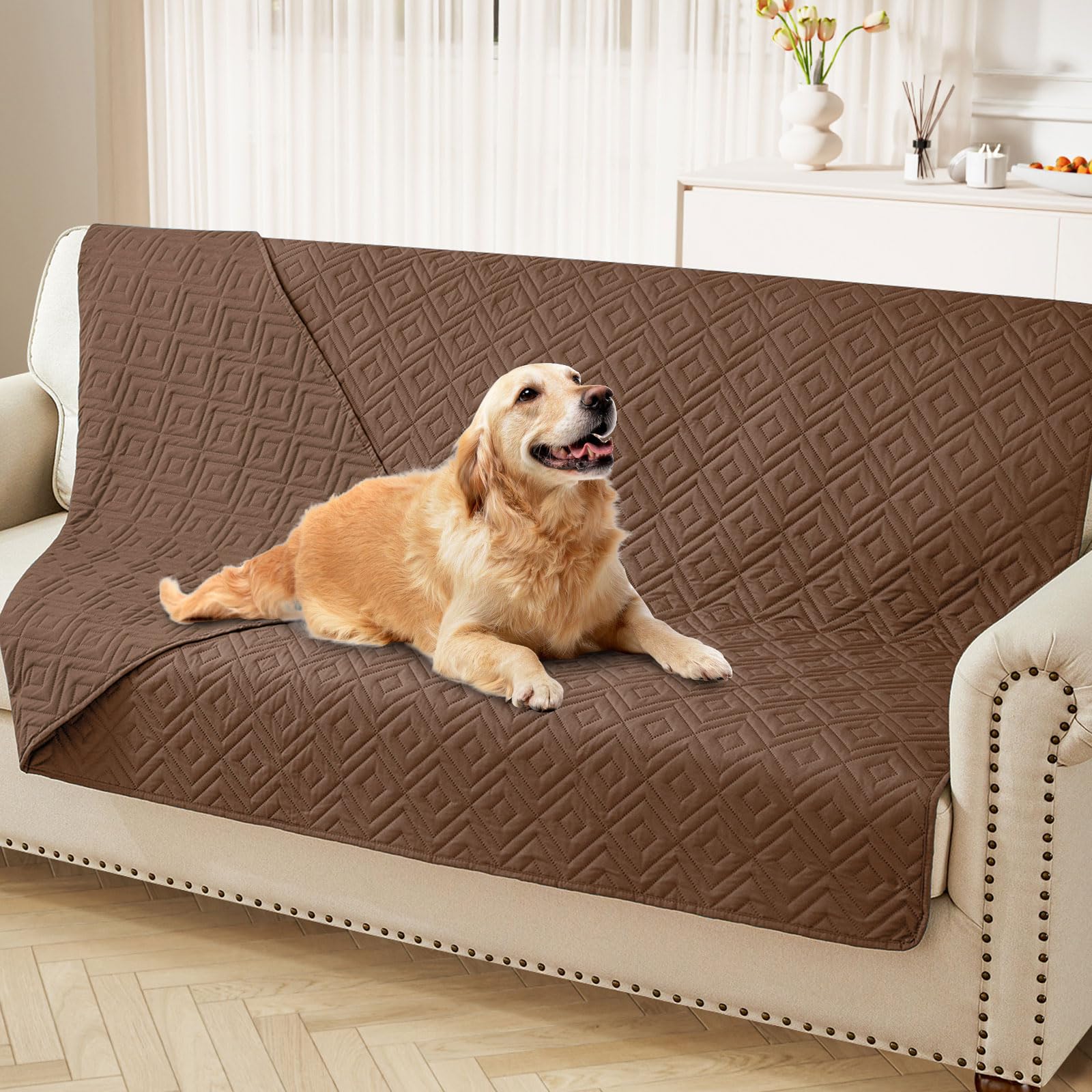 hyha Waterproof Reversible Dog Blanket, Pet Blanket for Sofa Couch — 68x82 Inch